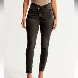 NWT ABERCROMBIE & FITCH Crossover Waist The Super‎ Skinny Ankle High Rise Sz 27